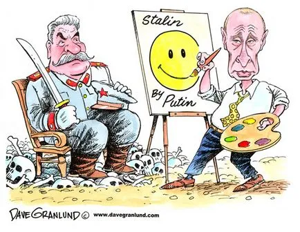 caricaturi occidentale de Putin și Medvedev, blog-interpret