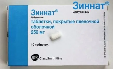 instruirea copiilor Zinnat privind utilizarea antibioticelor, comprimate pentru comentarii