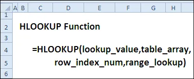 30 Funcții Excel în termen de 30 de zile de la PGR (HLOOKUP)