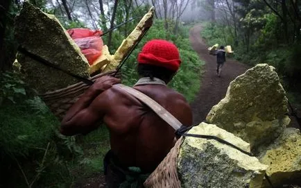 Iadul unui loc de muncă - extracția sulfului din vulcan