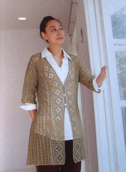 Ajurata croșetat cardigan - manual