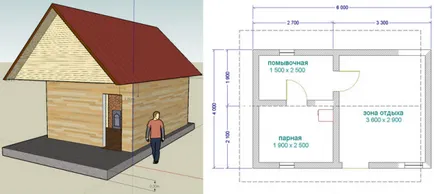 Rajzok projektek házak fa, fából készült épületek (fotó és videó)