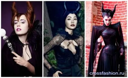 Crossfashion csoport - a kép és Maleficent jelmez ruha, frizura, smink