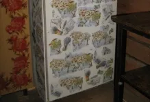 Decoupage hűtőszekrény kezét fotó, szalvéták mesterkurzus, hogyan mágnesek, képek