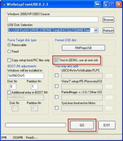 Asigurați-vă o unitate flash USB bootabil pentru a instala Linux Debian squeeze cu flash, pregătirea server de delicios