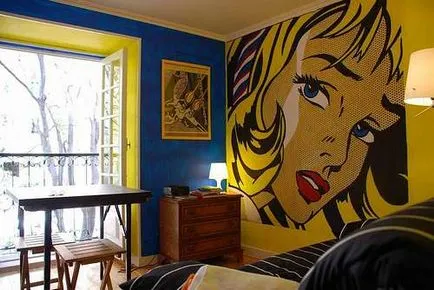 Belsőépítészet stílusában pop art, belsőépítészet, dekoráció saját kezűleg