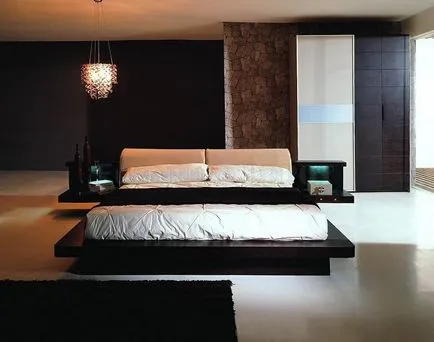 Design dormitor în wenge foto color, Interiorul