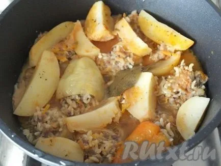 Töltött paprika burgonyával - főzni lépésről lépésre fotókkal