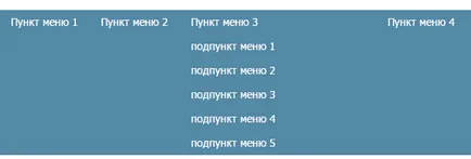 Хоризонтално падащо меню CSS, създаване на сайтове в WordPress на CMS, оформление на сайтове (HTML, CSS