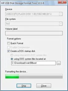 USB HP instrument format de stocare pe disc - cum să comunice cu computerul