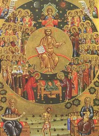 Icon of All Saints - az univerzális módon az istentisztelet