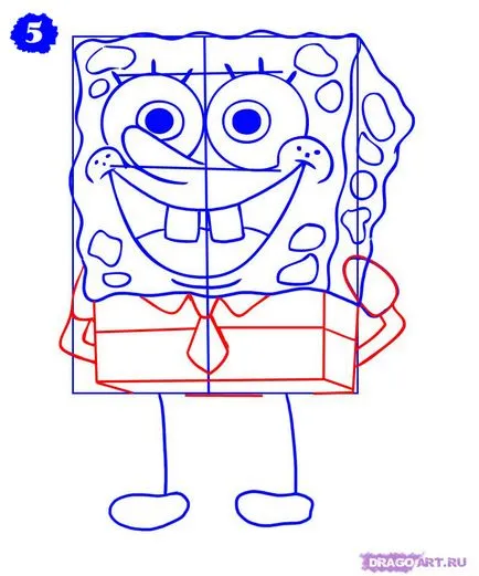 Cum de a desena SpongeBob SquarePants etape creion