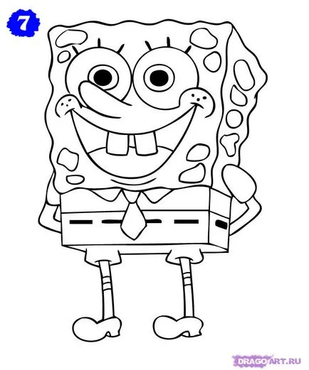 Cum de a desena SpongeBob SquarePants etape creion