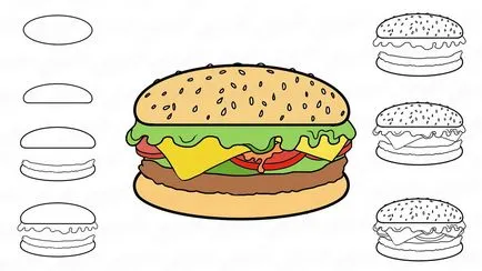 Cum să atragă un hamburger în etape
