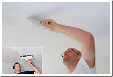 Cum să se pregătească pentru pictura tavan ca chit, grunduit si plafon nivelat pentru vopsire