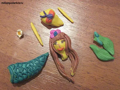 Cum de a face o figura din plastilină - Little Mermaid - cu instrucțiuni foto