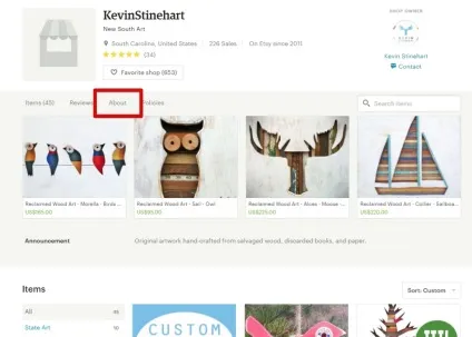 Як грамотно заповнити about page на etsy (etsy) Як грамотно заповнити about page на etsy