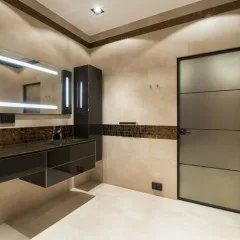 Коричнева ванна кімната вплив кольору, правила комбінування