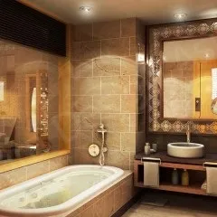 Коричнева ванна кімната вплив кольору, правила комбінування