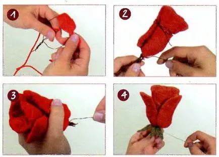 Hogyan tegyük egy rózsát ki a szálat a kezében