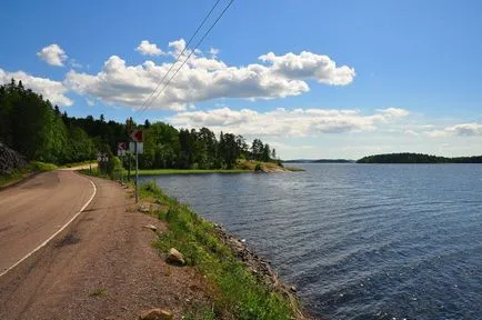 Ладожкото езеро почивка на брега на морето, обучава график, дълбочина на картата