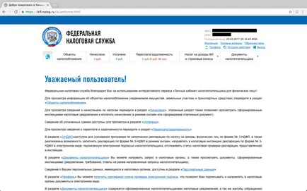 Személyes venni az adóalany a szövetségi adó szolgálat online regisztráció, bejelentkezés,