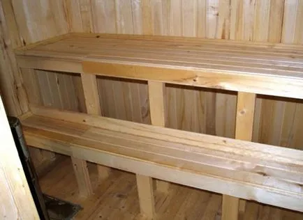 Кресло в баня, изработени от дърво, шезлонг за бани и сауни, как да направите своя собствена ръце, фото и видео