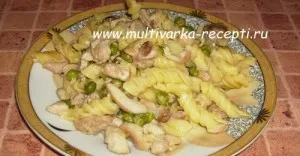 Макарони з куркою в мультиварці (макарони) Макарони з куркою в мультиварці