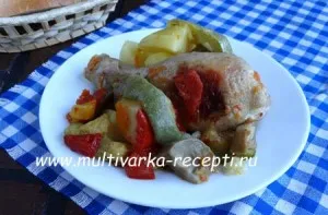 Макарони з куркою в мультиварці (будь-які інші овочі) Макарони з куркою в мультиварці