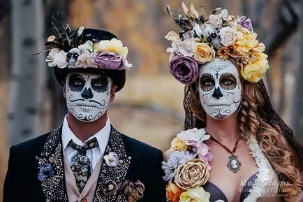 Moda si stilul de imagine Santa Muerte Halloween