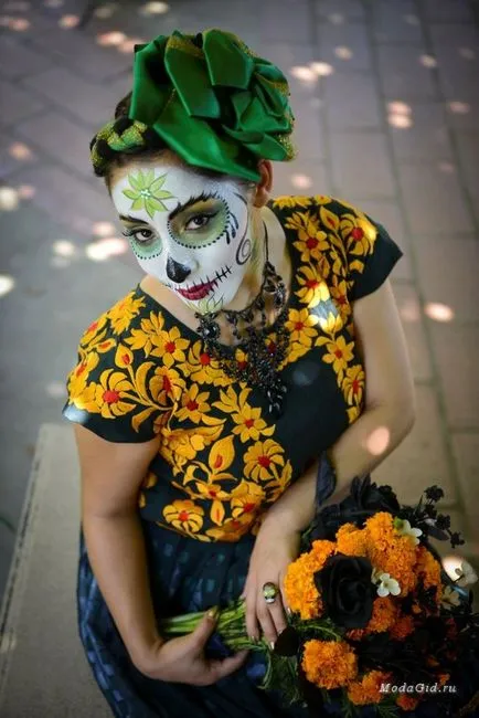 Moda si stilul de imagine Santa Muerte Halloween