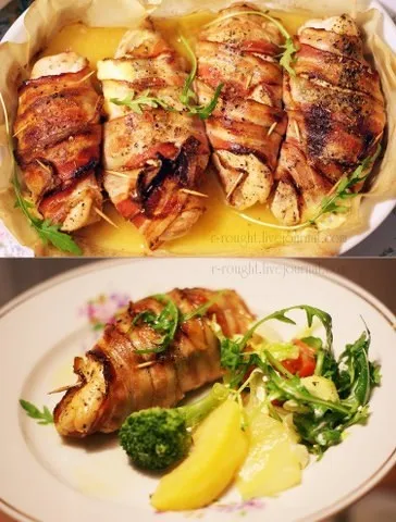 Куряче філе, запечене з сиром і беконом - похмурі спогади (філе) Куряче філе, запечене з сиром і беконом - похмурі спогади