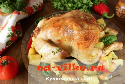 Курка запечена в рукаві з картоплею - рецепт з фото (картоплею) Курка запечена в рукаві з картоплею - рецепт з фото
