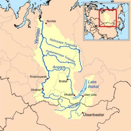 Куди впадає річка Єнісей в яке море впадає річка Єнісей (куди) Куди впадає річка Єнісей в яке море впадає річка Єнісей