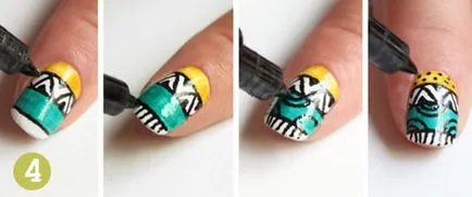 Nail art toll - két egyszerű ötletek filccel kéz- Group manikűr, pedikűr