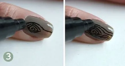 Nail art toll - két egyszerű ötletek filccel kéz- Group manikűr, pedikűr