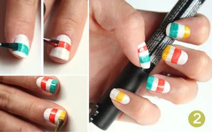 Nail art toll - két egyszerű ötletek filccel kéz- Group manikűr, pedikűr