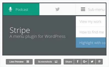 Plug-in за WordPress към менюто, падащо меню