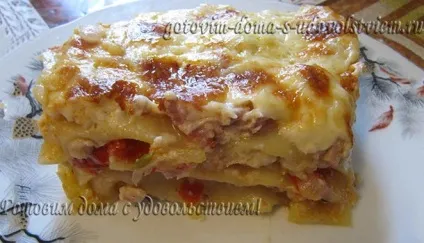 Лазанья з куркою і овочами, окостом і сиром (куркою) Лазанья з куркою і овочами, окостом і сиром