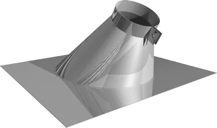 coș de fum care se extinde prin acoperiș pentru a instala conducta prin acoperiș pentru horn