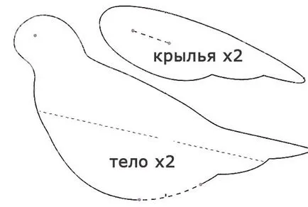 Bird Тилда - Образец 5 птици и мини майсторски клас