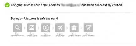 Înregistrarea cu privire la cumpărături pe aliekspress
