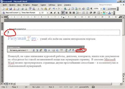 Разберете! Как да се преброят на страниците Word