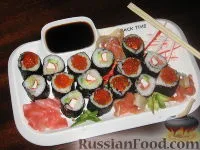 Rețetă pentru sashimi, sushi și role pe