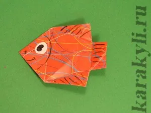 Fish Origami pentru copii cu vârsta de 6-7 ani, Scribble