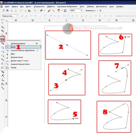 Rajz Bezier görbék CorelDRAW X4