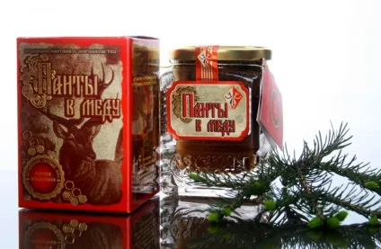 Легенди алтая - панти в меду (з подрібненими пантами) 250 г (мед) Легенди алтая - панти в меду (з подрібненими пантами) 250 г