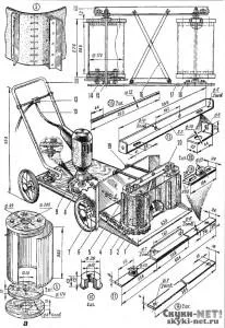 secerătoare de casa pentru rotor motoblock cu mâinile, desenele segment