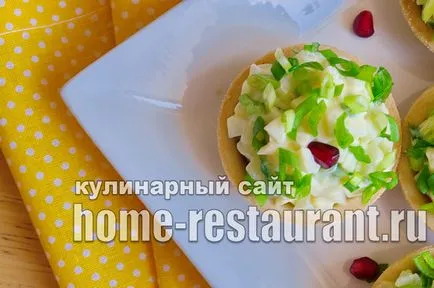 Salata într-un tartlet „de primăvară“, cu ou și castravete - restaurant acasă