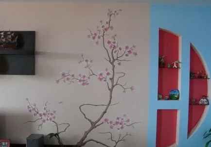 Sakura în interiorul apartamentului